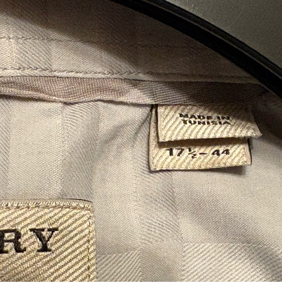 Burberry light grey shirt size 17.5/44 - Picture 3 of 7